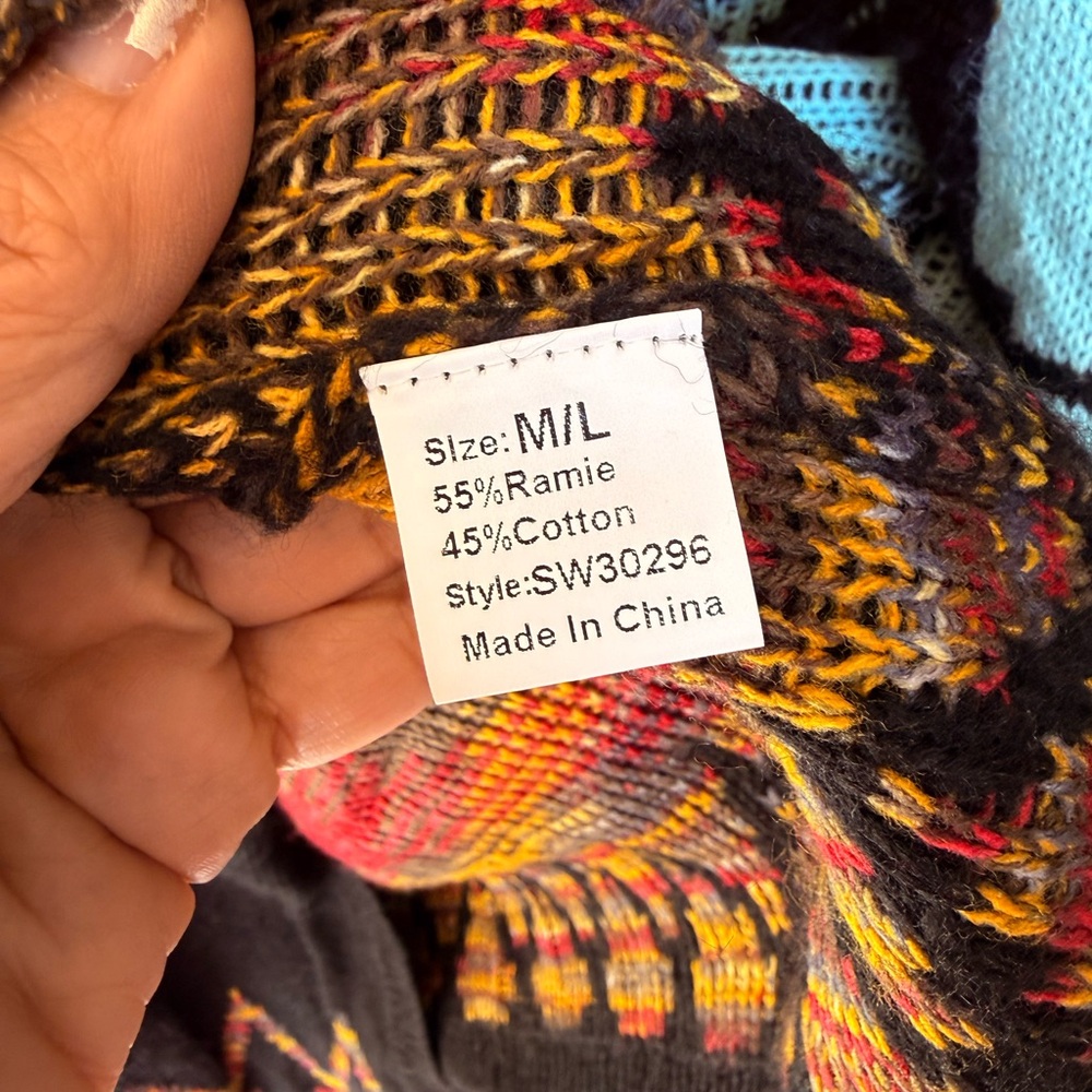 Selfie Couture Aztec-Inspired Cardigan - Size M/L - Picture 5 of 7